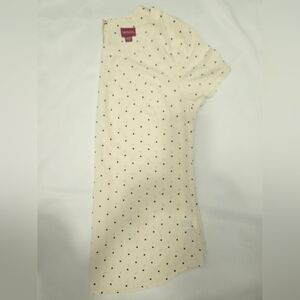 Merona Cream Top with Black Polka Dots